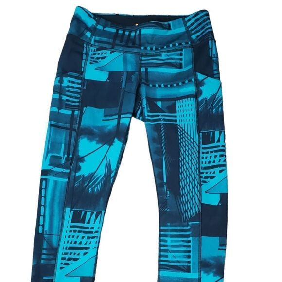 Lucy Teal & Black Leggings - Picture 1 of 5
